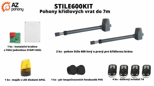 Stile600Kit - pohony křídlových vrat do 7 m